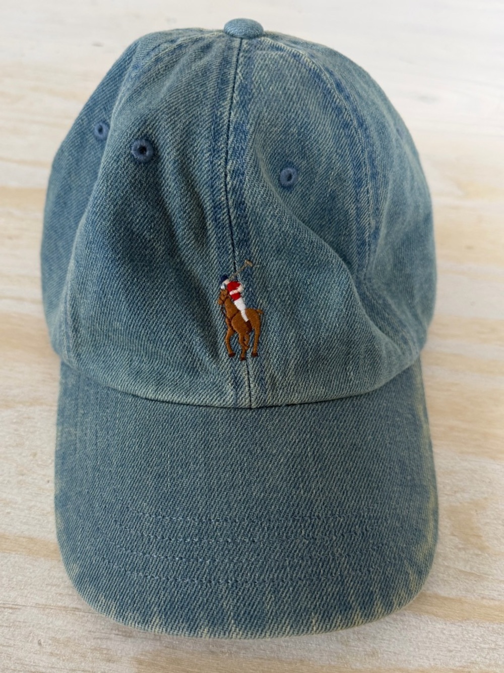 Polo by Ralph Lauren Denim Polo Player Baseball Cap - Faded Blue NWT